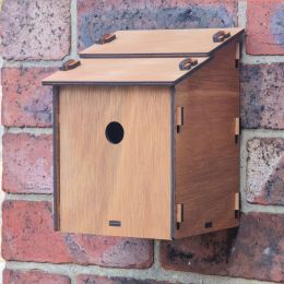 Pre Varnished Wall mounted Build your own Bird House Flat Pack