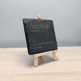 Alcohol - Funny Dictionary Definition Slate Coaster