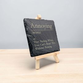 Annoying - Funny Dictionary Definition Slate Coaster