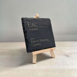 Etc. - Funny Dictionary Definition Slate Coaster