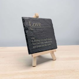 Love - Funny Dictionary Definition Slate Coaster