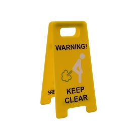 Novelty Joke Desk A Frame Sign "Warning! Keep Clear"
